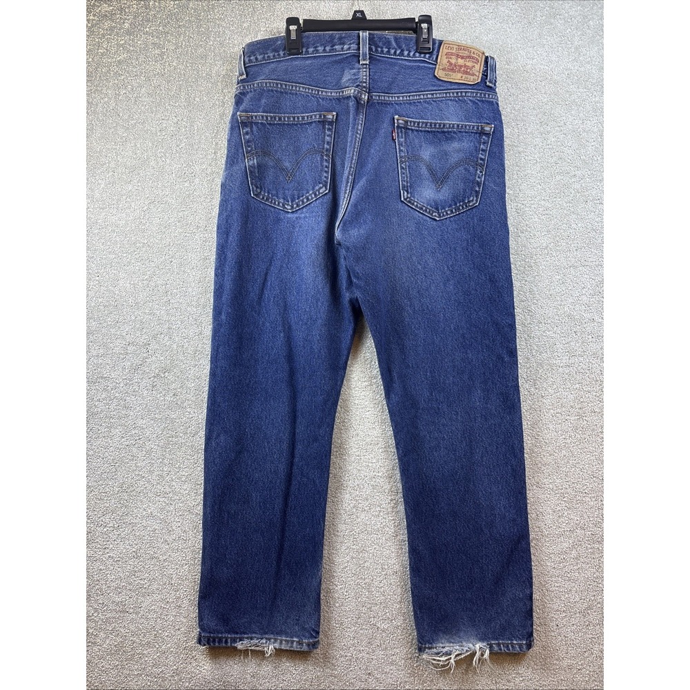 Levi's 505 Jeans Mens 36x30 Blue Regular Fit Straight Leg Denim Pants - Picture 3 of 11